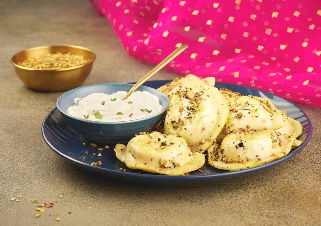 Bombay Shake Garlic Perogies